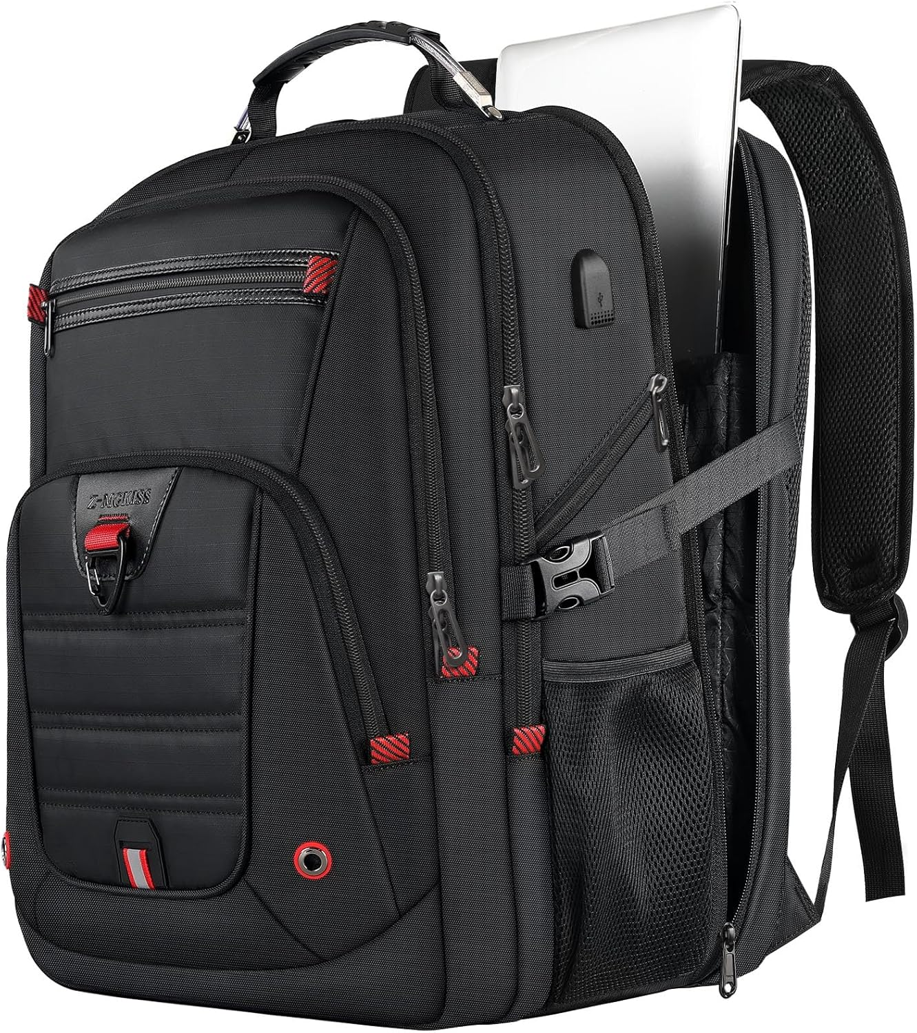 Z-MGKISS Extra Large Travel Backpack, 52L TSA Backpack 17.3 Inch, Anti-Theft 17
