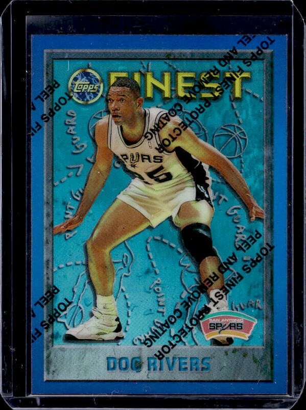 1995 Topps Finest Doc Rivers Refractor With Peel #212 San Antonio Spurs