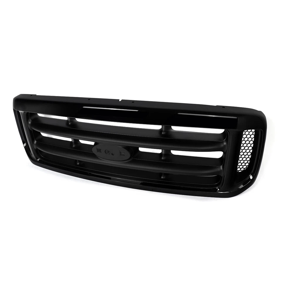 For 1999-2004 Ford F-250 F-350 F-450 Super Duty Gloss Black Front Bumper Grille Foto 4 de 4