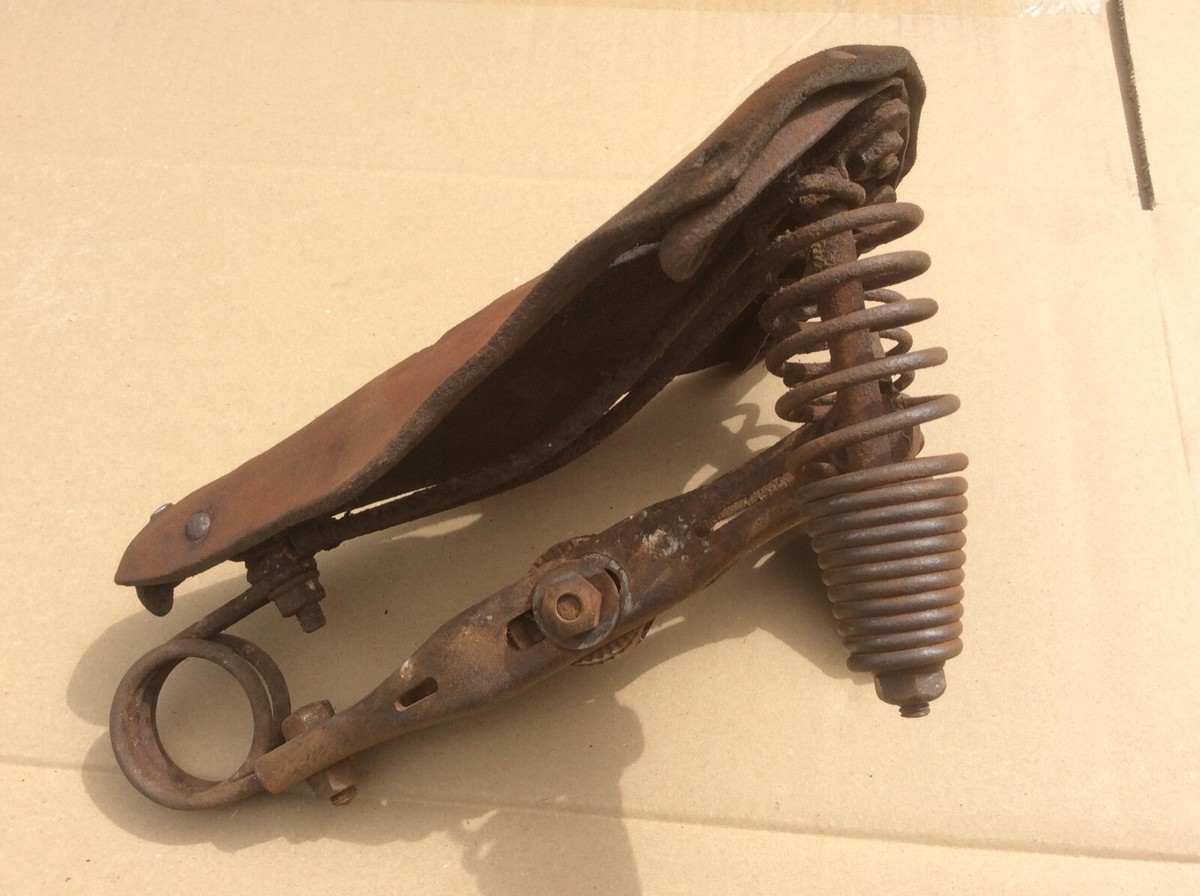 Ancienne Selle de vélo cuir ressort Bicyclette