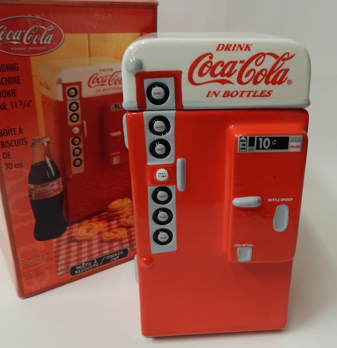 Coca Cola Retro 1950s Style Vending Machine Cookie Jar by Gibson