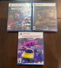 PS5 Starter Game Lot - Watchdogs Legion, Forespoken + Asphalt Legends Unite -NEW