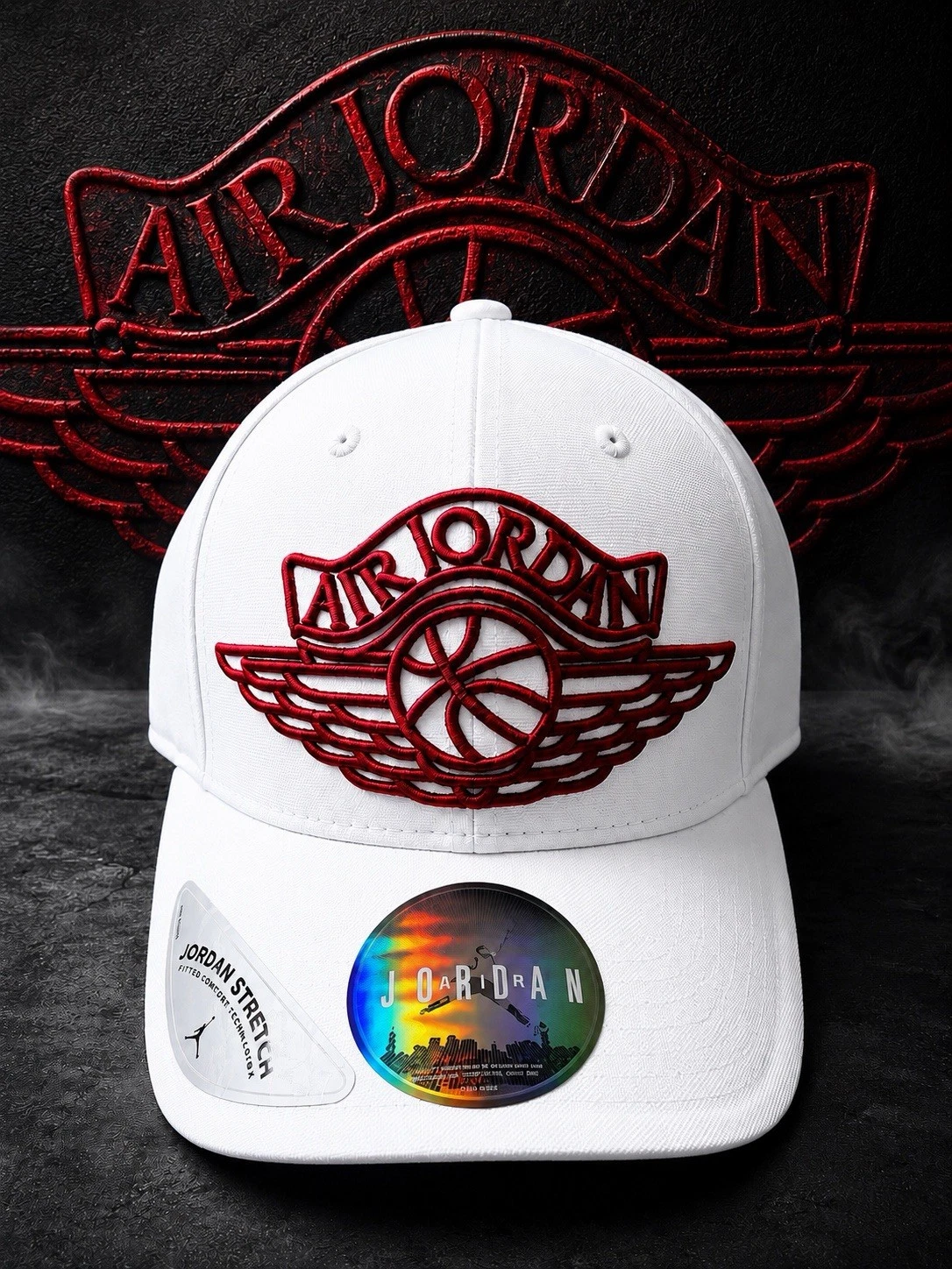 Jordan Nike Jumpman Stretch Pro Flex Fit 2011 Iconic Wings Logo Large XL Hat Cap