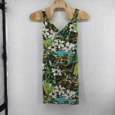 Joseph Ribkoff Floral Print V Neck Sleeveless Sheath Dress Women Size 10