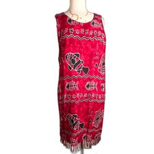 Vintage Dress Size S/M 80's Indie Sleaze Global Style Cover Up Dress
