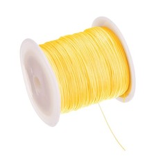 0.4mm Nylon String for Bracelets, 153 Yard Nylon Beading Thread Gold Yellow
