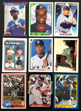 1980s & 90s Star Rookie Lot x9 Griffey Frank Thomas Edmonds Jim Edmonds A3