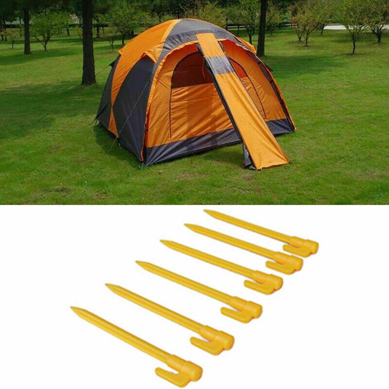 10Pcs Tent Ground Stakes Pegs Camping Soil Patio Gardening Heavy Duty Stake C