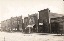 Street View Water St., Boyne City MI Michigan #1 RPPC Photo Postcard COPY