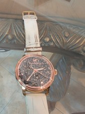 Swarovski Crystalline on Black Watch White Le...