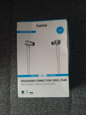 Hama SAT-Kabel, Breitband-Anschlusskabel, Version DS28, 5m, 00205335