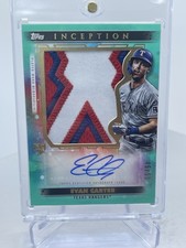 2024 Evan Carter Topps Inception Player Worn Patch Auto /50 🔥🔥