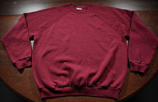 Vintage 90s Tultex Sweatshirt Solid Blank Maroon Shirt XL