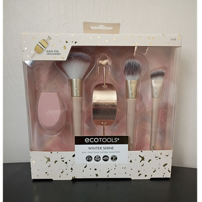 EcoTools Winter Shine Makeup Brush Set Blender Vegan Cruelty-Free
