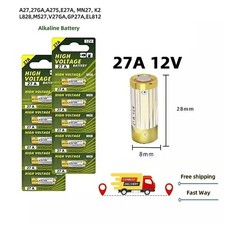 10-60PCS 12V 27A Dry Alkaline Battery A27 Batteries 27AE 27MN A2 L828 K27A