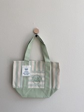Mini bolso de mano Trader Joe’s de lona a rayas pastel nuevo con etiquetas - verde - 2026 limitado