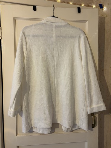 New Look Women's Cotton Blazer White Size 14 - Picture 4 of 6