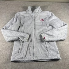 The North Face Jacket Womens Small Gray Fleece Full Zip High Pile Cozy Pockets
