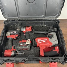 Milwaukee M18 3 Piece Drill Set - Impact - Combi - Sds + 5ah Batts (Inc VAT) 