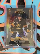 Paul Cotter 180/199 Rookie Auto 2021-22 UD Stature Vegas Golden Knights (CH)