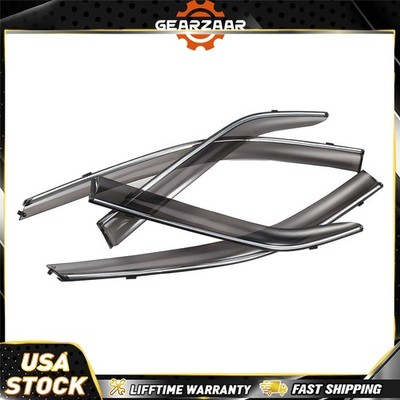 Fits 2012-2017 Toyota Camry Chrome Trim Window Vent Visor Sun Shade Rain Guards