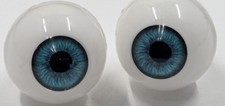 Pair Vintage Acrylic Realistic KAIS Doll Eyes Blue Green 16mm C100-19