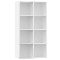 BüCherregal/Sideboard Weiß 66X30X130 Cm Holzwerkstoff