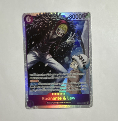 Bandai One Piece Card Game Character Rosinante & Law EB04-038 Englisch Foil SR