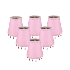 , Inc. Set of 6 Beaded Empire Chandelier Lamp Shade with Decorative Trim, 3 x...