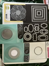 Misc Lot Of 25 Dies Bloomin Stacklets, Tags, Stitched Frames Shakers More