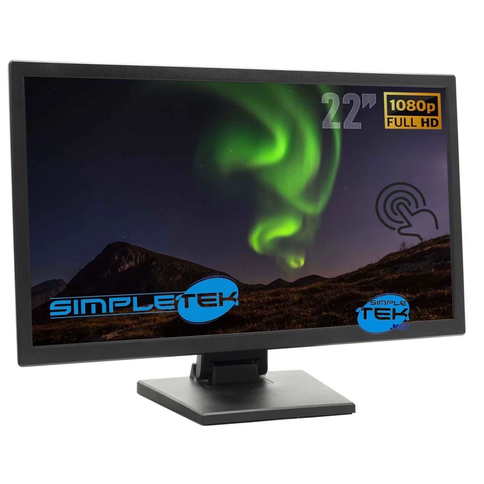 LED Monitor LCD 22 " Touch Screen Wide 1080P Touchscreen HDMI Vesa Case Pos PC - Image 2 of 4