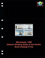 $3.25 Scott Value - 1990 MICRONESIA Tall Ships Whaling Pacific CV MNH NH UMM