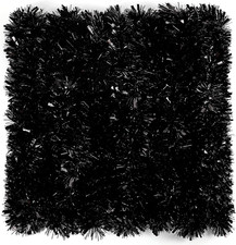 33FT Black Tinsel Garland,Halloween Metallic Tinsel Garland Twisted