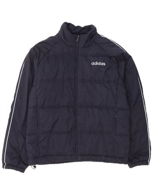 Adidas Herren Wattierte Jacke UK 42 XL Navy Blau Polyester DX30