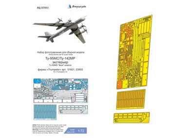 PE Detail Set Exterior for Tupolev Tu 95MS Tu 142MR Trumpeter 1:72