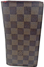 Louis Vuitton Brazza Long Bifold Wallet in Brown Damier Ebene Canvas, Men's