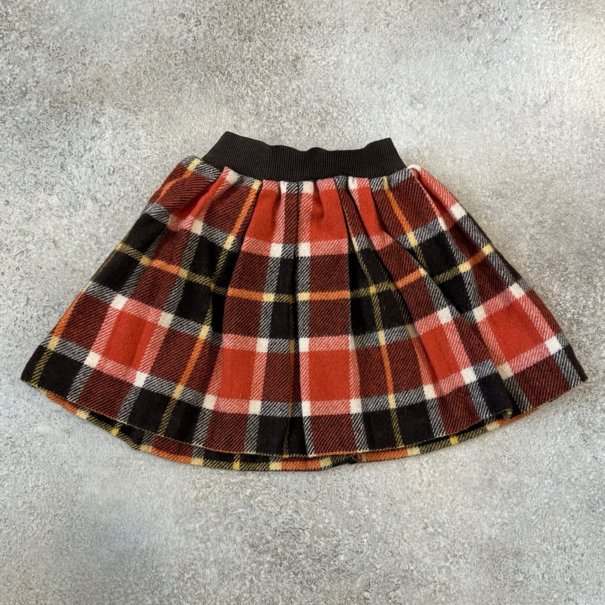 Vintage 70s Plaid Flannel Mini Skirt Women’s 16-20” Waist Homemade Boho Fall
