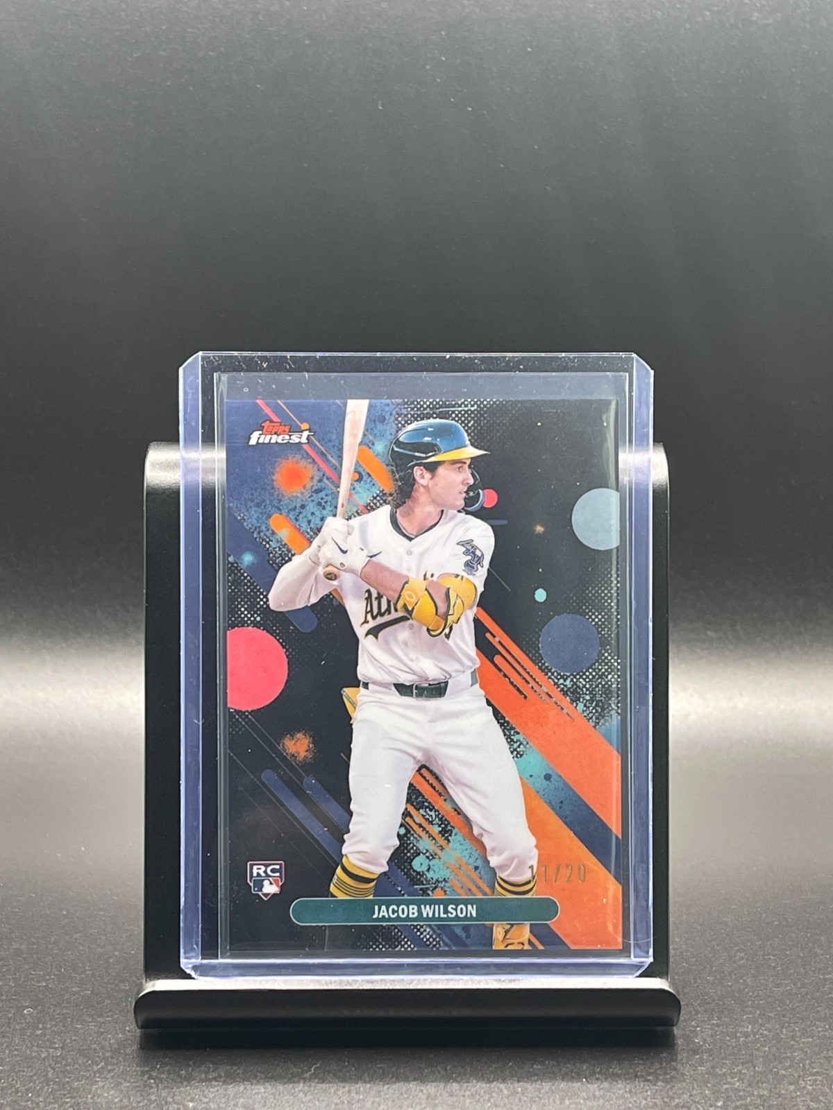 2025 Topps Finest JACOB WILSON /20 Black Refractor Common Rookie RC Athletics