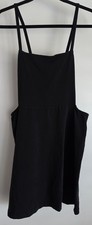 ASOS Sleeveless Apron Dress Size 10 Black Casual Sheath Shift Casual Summer
