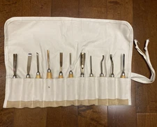 Vintage Henry Taylor England 11 Piece Wood Carving Chisel / Gauge Set