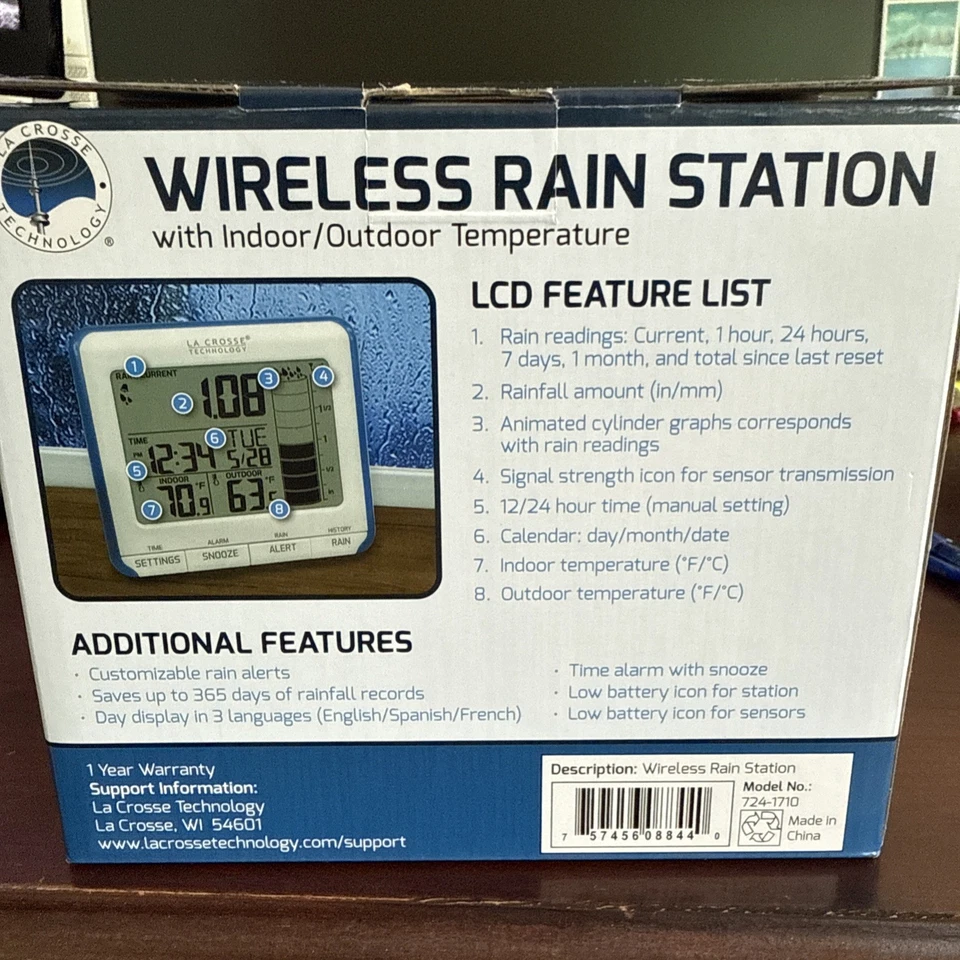 724-1710 La Crosse Technology Wireless Rain Gauge - New In Box - Image 4 of 4