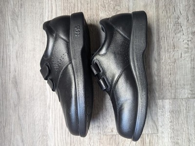 NIB SAS VTO Mens Black Leather w 2 Strap Velcr Sneakers 6.5 3W =Extra Extra Wide VTO BLACK — SAS Shoes | San Antonio Shoemakers main image 2
