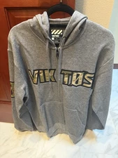 Viktos Gunvent Multicam Hoodie Full Zip Gray Sz Large Spellout Tactical Athletic
