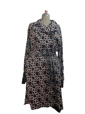 Ann Taylor, Heart Link Chain Print Wrap, Trenchcoat Dress Size XLP Petite