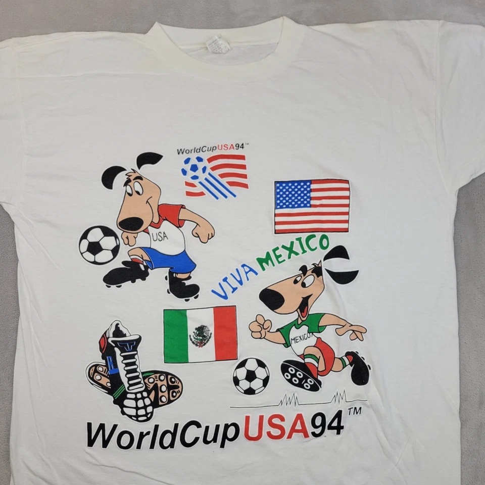 Vintage World Cup Shirt Mens XL Soccer 1994 USA National Team Mexico Striker Dog - Image 2 of 4