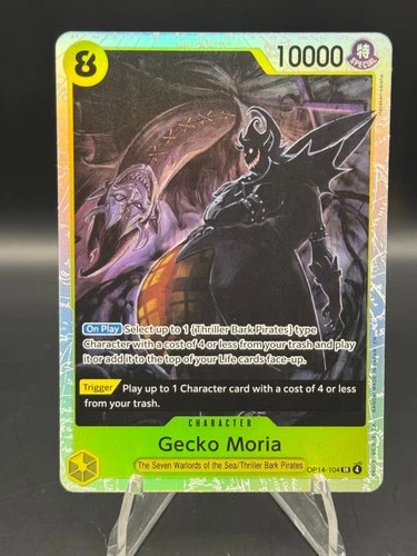 Gecko Moria SR OP14-104 One Piece The Azure Sea's Seven Foil