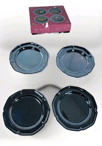 Wm Rogers Silverplate Petite Trays Set of 4 Scalloped Edge 6 inch Vintage Plates