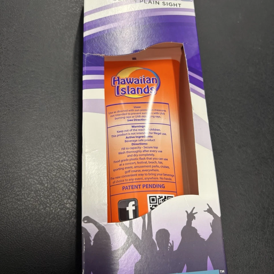 Contrabandea tu bebida oculta frasco de alcohol protector solar botella concierto festival naranja Foto 2 de 4