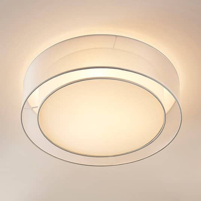 Lindby Stoff-Deckenlampe Amon Deckenlampe Deckenlicht LED  3-flmg dimmbar weiß