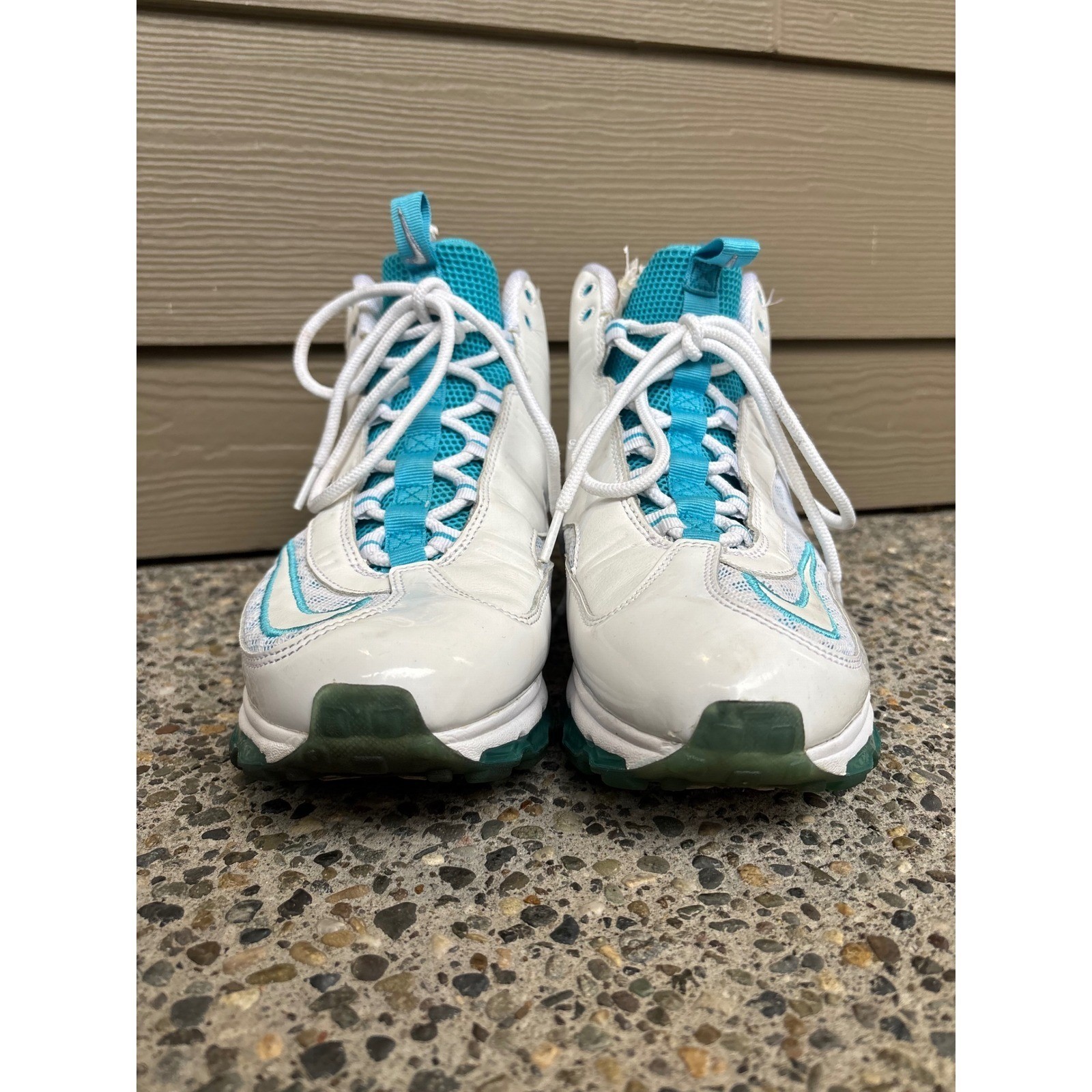 Nike Air Max Jr Chlorine Blue White 2011 Basketball 442478-100 Men's Size 10.5 thumbnail 5